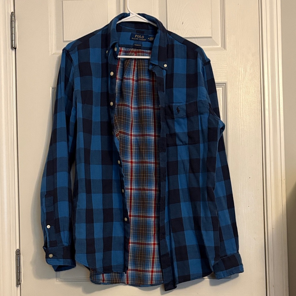 Polo by Ralph Lauren Navy and Blue Checkered Shirt